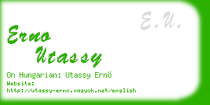 erno utassy business card